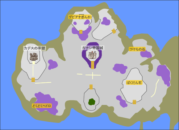ガナン帝国領のマップ