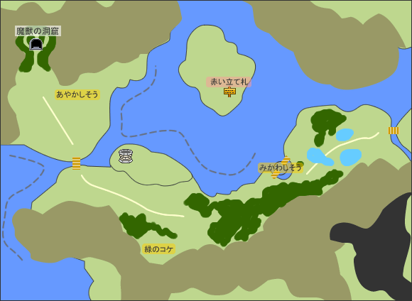 西ナザム地方のマップ