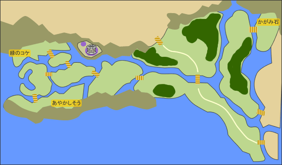 ヤハーン湿地帯のマップ